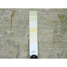 Load image into Gallery viewer, 6&#39;2&quot;x6&#39;2&quot; Laurel Green, Afghan Angora Oushak With Floral Pattern, Hand Knotted, Vegetable Dyes, 100% Wool, Square, Oriental Rug FWR121188