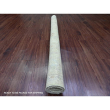 Load image into Gallery viewer, 6&#39;2&quot;x6&#39;2&quot; Laurel Green, Afghan Angora Oushak With Floral Pattern, Hand Knotted, Vegetable Dyes, 100% Wool, Square, Oriental Rug FWR121188
