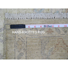 Load image into Gallery viewer, 6&#39;2&quot;x6&#39;2&quot; Laurel Green, Afghan Angora Oushak With Floral Pattern, Hand Knotted, Vegetable Dyes, 100% Wool, Square, Oriental Rug FWR121188