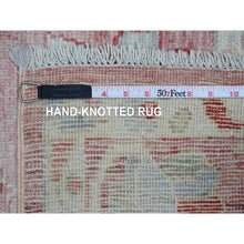 Load image into Gallery viewer, 5&#39;9&quot;x8&#39;9&quot; Rouge Pink, Hand Knotted, Afghan Angora Oushak With Large Leaf Design, Veggie Dyes, 100% Wool, Oriental Rug FWR121194