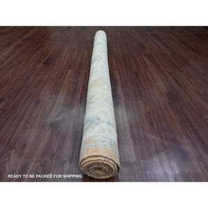6'x8'7" Copper Brown, Afghan Angora Oushak With Cypress And Willow Tree Design, Hand Knotted, Vegetable Dyes, 100% Wool, Oriental Rug FWR121200