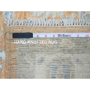 6'x8'7" Copper Brown, Afghan Angora Oushak With Cypress And Willow Tree Design, Hand Knotted, Vegetable Dyes, 100% Wool, Oriental Rug FWR121200