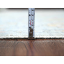 Load image into Gallery viewer, 6&#39;1&quot;x6&#39;1&quot; Misty Gray, 100% Wool, Afghan Angora Oushak with Geometric Leaf Design, Hand Knotted, Veggie Dyes, Square, Oriental Rug FWR121212