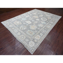 Load image into Gallery viewer, 8&#39;10&quot;x11&#39;10&quot; Nevada Gray, Afghan Angora Oushak With Floral Pattern, Hand Knotted, Natural Dyes, 100% Wool, Oriental Rug FWR121230