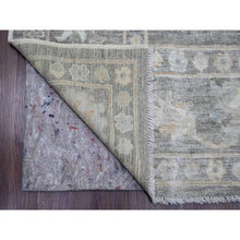 Load image into Gallery viewer, 8&#39;10&quot;x11&#39;10&quot; Nevada Gray, Afghan Angora Oushak With Floral Pattern, Hand Knotted, Natural Dyes, 100% Wool, Oriental Rug FWR121230