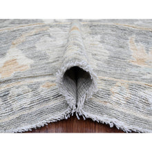 Load image into Gallery viewer, 8&#39;10&quot;x11&#39;10&quot; Nevada Gray, Afghan Angora Oushak With Floral Pattern, Hand Knotted, Natural Dyes, 100% Wool, Oriental Rug FWR121230