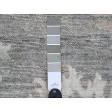 Load image into Gallery viewer, 8&#39;10&quot;x11&#39;10&quot; Nevada Gray, Afghan Angora Oushak With Floral Pattern, Hand Knotted, Natural Dyes, 100% Wool, Oriental Rug FWR121230