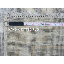 Load image into Gallery viewer, 8&#39;10&quot;x11&#39;10&quot; Nevada Gray, Afghan Angora Oushak With Floral Pattern, Hand Knotted, Natural Dyes, 100% Wool, Oriental Rug FWR121230