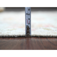 Load image into Gallery viewer, 4&#39;x5&#39;9&quot; Chiffon White, Afghan Angora Oushak With Colorful Leaf Pattern, Hand Knotted, Vegetable Dyes, 100% Wool, Oriental Rug FWR121254
