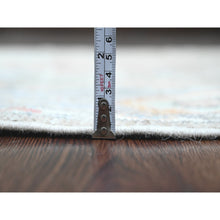 Load image into Gallery viewer, 3&#39;10&quot;x12&#39;1&quot; Stone Gray, Hand Knotted, Afghan Angora Oushak With Soft Color Leaf Design, Veggie Dyes, 100% Wool, Runner, Oriental Rug FWR121266