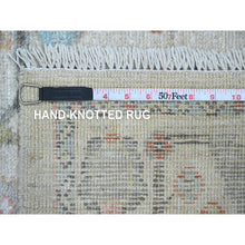 Load image into Gallery viewer, 3&#39;x6&#39;1&quot; Ivory, 100% Wool, Hand Knotted, Afghan Peshawar with Birds of Paradise, Natural Dyes, Runner, Oriental Rug FWR529374