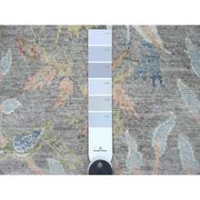 Load image into Gallery viewer, 2&#39;6&quot;x15&#39;7&quot; Mink Gray, Afghan Peshawar With Birds Of Paradise Design, Soft Wool, Vegetable Dyes, Hand Knotted, Xl Runner, Oriental Rug FWR121356