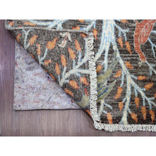 Load image into Gallery viewer, 2&#39;7&quot;x23&#39;7&quot; Anchor Gray, Afghan Peshawar With Birds Of Paradise Design, Hand Knotted, Vegetable Dyes, Soft And Velvety Wool, Xl Runner, Oriental Rug FWR121374