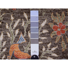 Load image into Gallery viewer, 2&#39;7&quot;x23&#39;7&quot; Anchor Gray, Afghan Peshawar With Birds Of Paradise Design, Hand Knotted, Vegetable Dyes, Soft And Velvety Wool, Xl Runner, Oriental Rug FWR121374