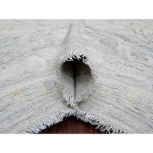 Load image into Gallery viewer, 8&#39;9&quot;x12&#39;7&quot; Pastel Gray, Hand Knotted, Afghan Angora Oushak With Faded Leaf Design, Vegetable Dyes, 100% Wool, Oriental Rug FWR121416