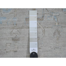 Load image into Gallery viewer, 8&#39;9&quot;x12&#39;7&quot; Pastel Gray, Hand Knotted, Afghan Angora Oushak With Faded Leaf Design, Vegetable Dyes, 100% Wool, Oriental Rug FWR121416
