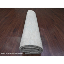 Load image into Gallery viewer, 8&#39;9&quot;x12&#39;7&quot; Pastel Gray, Hand Knotted, Afghan Angora Oushak With Faded Leaf Design, Vegetable Dyes, 100% Wool, Oriental Rug FWR121416