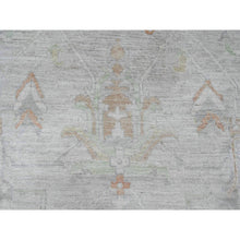 Load image into Gallery viewer, 9&#39;7&quot;x13&#39;6&quot; Chiffon White, Afghan Angora Oushak With All Over Vines Design, Natural Dyes, 100% Wool, Hand Knotted, Oriental Rug FWR121428