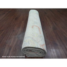 Load image into Gallery viewer, 9&#39;7&quot;x13&#39;6&quot; Chiffon White, Afghan Angora Oushak With All Over Vines Design, Natural Dyes, 100% Wool, Hand Knotted, Oriental Rug FWR121428