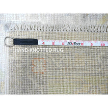 Load image into Gallery viewer, 9&#39;7&quot;x13&#39;6&quot; Chiffon White, Afghan Angora Oushak With All Over Vines Design, Natural Dyes, 100% Wool, Hand Knotted, Oriental Rug FWR121428