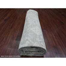 Load image into Gallery viewer, 9&#39;x12&#39;6&quot;nickel Gray, Afghan Angora Oushak With All Over Leaf Design, Vegetable Dyes, 100% Wool, Hand Knotted, Oriental Rug FWR121440