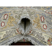 Load image into Gallery viewer, 8&#39;x9&#39;7&quot; Jet Gray, Peshawar with Bijar Garus Design, High Mountain Wool, Hand Knotted, Vegetable Dyes, Densely Woven, Oriental Rug FWR121458