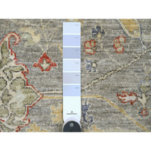 Load image into Gallery viewer, 8&#39;x9&#39;7&quot; Jet Gray, Peshawar with Bijar Garus Design, High Mountain Wool, Hand Knotted, Vegetable Dyes, Densely Woven, Oriental Rug FWR121458
