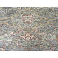 Load image into Gallery viewer, 8&#39;x9&#39;7&quot; Jet Gray, Peshawar with Bijar Garus Design, High Mountain Wool, Hand Knotted, Vegetable Dyes, Densely Woven, Oriental Rug FWR121458