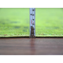 Load image into Gallery viewer, 8&#39;x9&#39;8&quot; Pear Green, Overdyed Kazak With All Over Geometric Design, Hand Knotted, 100% Wool, Oriental Rug FWR121476