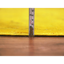 Load image into Gallery viewer, 8&#39;6&quot;x11&#39;4&quot; Golden Yellow, Overdyed Kazak With Geometric Design, Hand Knotted, 100% Wool, Oriental Rug FWR121488