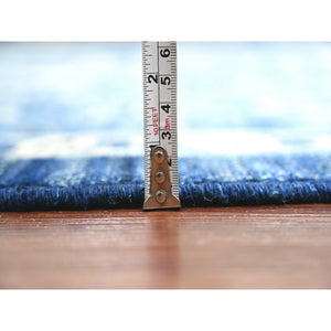 10'1"x13'10" Denim Blue, Hand Knotted, Peshawar with Serapi Heriz Revival, High Mountain Ghazni Wool, Soft Pile, Denser Weave, Oriental Rug FWR121512