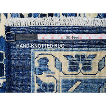 Load image into Gallery viewer, 10&#39;1&quot;x13&#39;10&quot; Denim Blue, Hand Knotted, Peshawar With Serapi Heriz Revival, High Mountain Ghazni Wool, Soft Pile, Denser Weave, Oriental Rug FWR121512