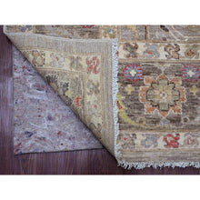 Load image into Gallery viewer, 8&#39;x9&#39;9&quot; Dark Vanilla Brown, Peshawar with Heriz All Over Design, High Mountain Wool, Hand Knotted, Natural Dyes, Densely Woven, Oriental Rug FWR121518