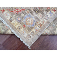Load image into Gallery viewer, 8&#39;x9&#39;9&quot; Dark Vanilla Brown, Peshawar with Heriz All Over Design, High Mountain Wool, Hand Knotted, Natural Dyes, Densely Woven, Oriental Rug FWR121518