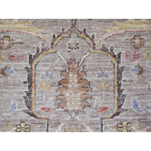 8'x9'9" Dark Vanilla Brown, Peshawar with Heriz All Over Design, High Mountain Wool, Hand Knotted, Natural Dyes, Densely Woven, Oriental Rug FWR121518