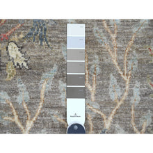 Load image into Gallery viewer, 5&#39;x6&#39;8&quot; Coffee Brown, Afghan Peshawar with Birds of Paradise Design, Soft Wool, Hand Knotted, Natural Dyes, Oriental Rug FWR121536