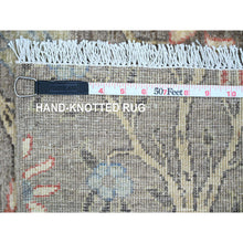 Load image into Gallery viewer, 5&#39;x6&#39;8&quot; Crocodile Green, Natural Dyes, Hand Knotted, Extra Soft Wool, 14th Century Mamluk Dynasty Pattern, 200 KPSI, Oriental Rug FWR515184