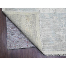 Load image into Gallery viewer, 8&#39;10&quot;x17&#39;4&quot; Chiffon White, Afghan Angora Oushak with All Over Vines Design, 100% Wool, Hand Knotted, Natural Dyes, Gallery Size, Long and Narrow, Oversized, Runner, Oriental Rug FWR121584