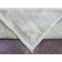 Load image into Gallery viewer, 8&#39;10&quot;x17&#39;4&quot; Chiffon White, Afghan Angora Oushak With All Over Vines Design, 100% Wool, Hand Knotted, Natural Dyes, Gallery Size, Long And Narrow, Oversized, Runner, Oriental Rug FWR121584