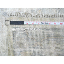 Load image into Gallery viewer, 8&#39;10&quot;x8&#39;10&quot; Gray Fine Jacquard Wool and Plant Based Silk Tone on Tone Hand Loomed Oriental Round Rug FWR377184