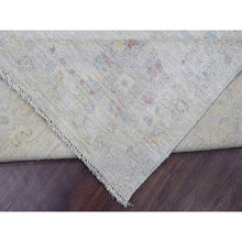 Load image into Gallery viewer, 7&#39;10&quot;x9&#39;8&quot; Oyster Gray, Hand Knotted, Afghan Angora Oushak With All Over Leaf Design, Veggie Dyes, 100% Wool, Oriental Rug FWR121590