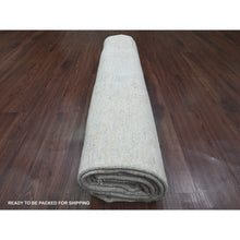 Load image into Gallery viewer, 7&#39;10&quot;x9&#39;8&quot; Oyster Gray, Hand Knotted, Afghan Angora Oushak With All Over Leaf Design, Veggie Dyes, 100% Wool, Oriental Rug FWR121590