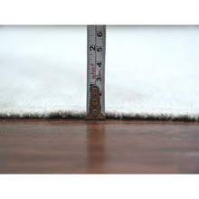 Load image into Gallery viewer, 7&#39;10&quot;x9&#39;8&quot; Oyster Gray, Hand Knotted, Afghan Angora Oushak With All Over Leaf Design, Veggie Dyes, 100% Wool, Oriental Rug FWR121590