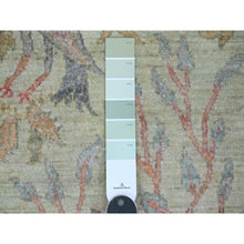 Load image into Gallery viewer, 3&#39;x4&#39;8&quot; Swamp Green, Soft Wool, Afghan Peshawar With Birds Of Paradise Design, Hand Knotted, Vegetable Dyes, Oriental Rug FWR121638