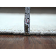Load image into Gallery viewer, 2&#39;6&quot;x12&#39;9&quot; Cascading White, Soft Wool, Moroccan Weave with Geometric Pattern, Textured Pile, Hand Knotted, Runner, Oriental Rug FWR121668