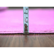 Load image into Gallery viewer, 5&#39;10&quot;x9&#39;1&quot; Fuscia Pink, Hand Knotted, Overdyed Kazak With All Over Star Design, 100% Wool, Oriental Rug FWR121674