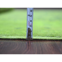 Load image into Gallery viewer, 5&#39;9&quot;x8&#39;7&quot; Pickle Green, Overdyed Kazak With All Over Geometric Pattern, Hand Knotted, 100% Wool, Oriental Rug FWR121680