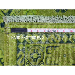 4'8"x6'3" Oyster White, Peshawar with Heriz All Over Design, Hand Knotted, Densely Woven, Aryana Collection, High Mountain Wool, Vegetable Dyes, Oriental Rug FWR539820
