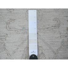 Load image into Gallery viewer, 3&#39;x9&#39;5&quot; Lace White, Hand Knotted, Afghan Angora Oushak With All Over Vines Design, Natural Dyes, 100% Wool, Oriental Rug FWR121776