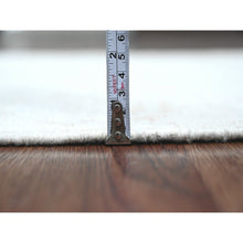 Load image into Gallery viewer, 3&#39;x9&#39;5&quot; Lace White, Hand Knotted, Afghan Angora Oushak With All Over Vines Design, Natural Dyes, 100% Wool, Oriental Rug FWR121776